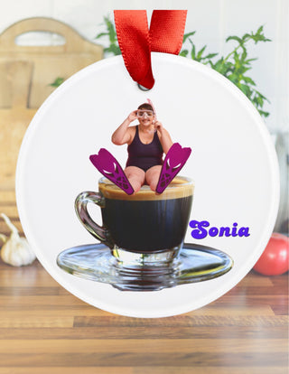 Personalized Food-Themed Ornaments – Funny Double-Sided Acrylic Gift for Family, Coworkers & Friends