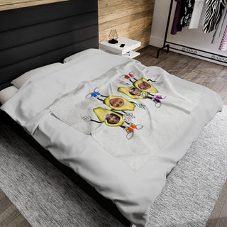 Best Friends Avocado Food Blanket | Funny Personalized Photos Food Gift for Kids & Adults