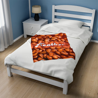 Beans Lover Custom Food Blanket | Personalized Foodie Throw for Food Lovers & Funny Gift