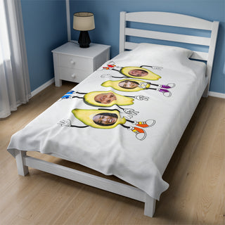 Best Friends Avocado Food Blanket | Funny Personalized Photos Food Gift for Kids & Adults