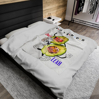 Best Friends Avocado Custom Food Blanket | Funny Personalized Food Gift with Name for Kids & Adults