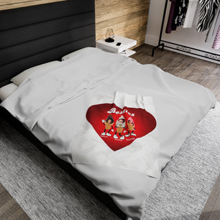 Best Friends Ice Cream Custom Food Blanket | Funny Personalized Photos & Names Throw for Kids & Adults