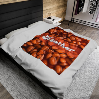 Beans Lover Custom Food Blanket | Personalized Foodie Throw for Food Lovers & Funny Gift