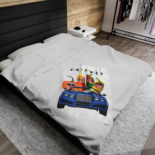 Custom Peppers Photo Food Blanket | Funny Personalized Best Friends Gift for Kids & Adults