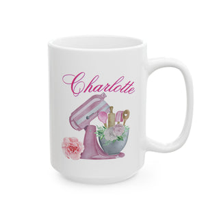 Personalized Baking Mug – Custom Baker Coffee Cup with Name | Baking Gift for Women, Pastry Lovers & Chefs | Christmas Gift for Bakers