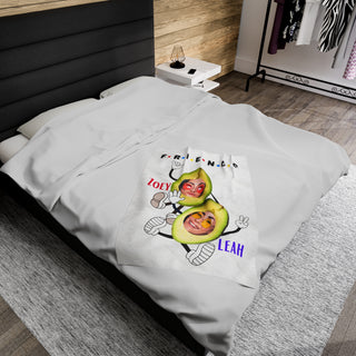 Best Friends Avocado Custom Food Blanket | Funny Personalized Food Gift with Name for Kids & Adults