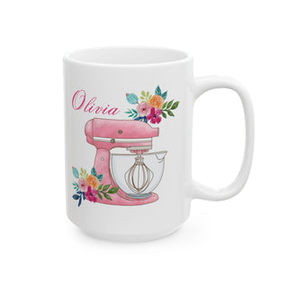 Personalized Baking Mug – Custom Baker Coffee Cup with Name | Baking Gift for Women, Pastry Lovers & Chefs | Christmas Gift for Bakers