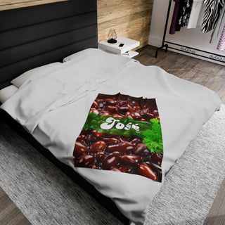 Beans Lover Custom Food Blanket with Name | Personalized Foodie Throw for Food Lovers & Funny Gift