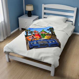 Best Friends Peppers Photo Food Blanket | Funny Personalized Foodie Gift for Kids & Adults