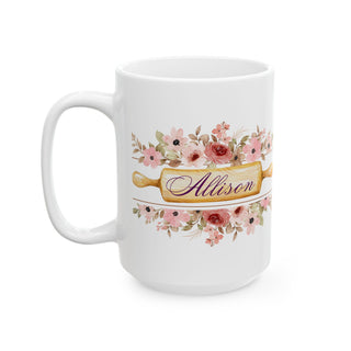 Personalized Baking Food Mug – Custom Baker Coffee Cup with Name | Baking Gift for Women, Pastry Lovers & Chefs | Christmas Gift for Bakers