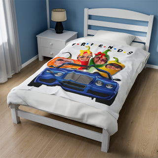 Custom Peppers Photo Food Blanket | Funny Personalized Best Friends Gift for Kids & Adults