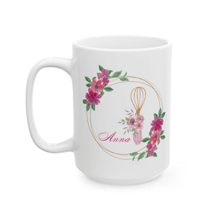 Personalized Baking Mug – Custom Baker Coffee Cup with Name | Baking Gift for Women, Pastry Lovers & Chefs | Christmas Gift for Bakers
