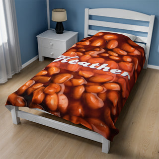Beans Lover Custom Food Blanket | Personalized Foodie Throw for Food Lovers & Funny Gift