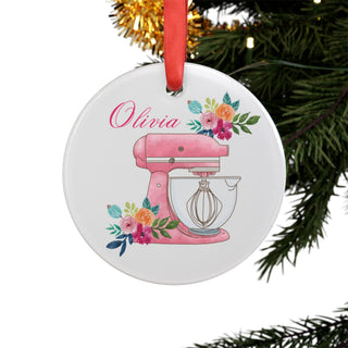 Personalized Baking Lovers Food Ornament – Double-Sided Acrylic Christmas Gift for Bakers, Pastry Chefs & Bakery Owners | Custom Name Bakery-Themed Holiday Decoration