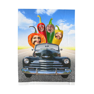 Best Friends Gifts! Peppers Photos Throw Food Blankets Funny Personalized Gifts for Kids & Adults Custom Gifts for Home Decor Custom Photo