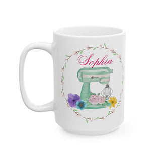 Personalized Baking Food Mug – Custom Baker Coffee Cup with Name | Baking Gift for Women, Pastry Lovers & Chefs | Christmas Gift for Bakers