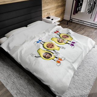 Best Friends Avocado Food Blanket | Funny Personalized Photos Food Gift for Kids & Adults