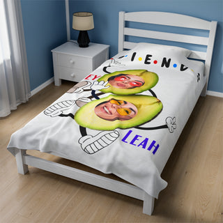 Best Friends Avocado Custom Food Blanket | Funny Personalized Food Gift with Name for Kids & Adults