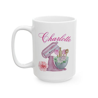 Personalized Baking Mug – Custom Baker Coffee Cup with Name | Baking Gift for Women, Pastry Lovers & Chefs | Christmas Gift for Bakers