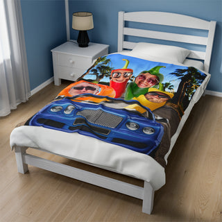 Best Friends Peppers Photo Food Blanket | Funny Personalized Foodie Gift for Kids & Adults