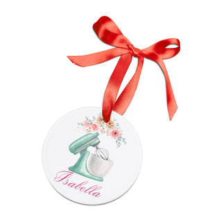 Personalized Baking Lovers Food Ornament – Double-Sided Acrylic Christmas Gift for Bakers, Pastry Chefs & Bakery Owners | Custom Name Bakery-Themed Holiday Decoration