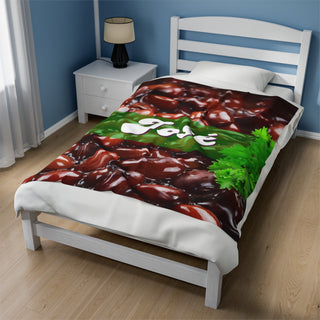 Beans Lover Custom Food Blanket with Name | Personalized Foodie Throw for Food Lovers & Funny Gift