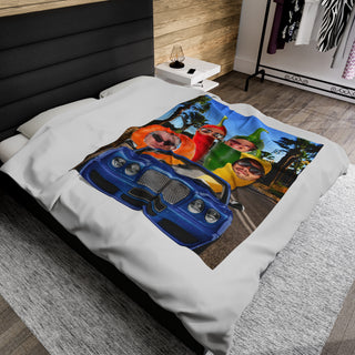 Best Friends Peppers Photo Food Blanket | Funny Personalized Foodie Gift for Kids & Adults