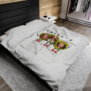 Best Friends Custom Pickles Food Blanket | Customizable Photo & Name Blanket | Funny Personalized Foodie Gift for Adults & Kids