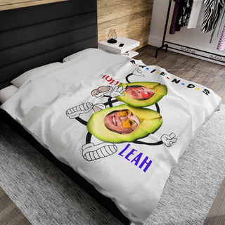 Best Friends Avocado Custom Food Blanket | Funny Personalized Food Gift with Name for Kids & Adults