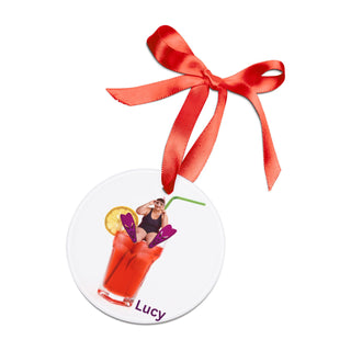 Personalized Drink Food Ornament – Double-Sided Acrylic Christmas Gift for Coworkers & Friends | Funny Custom Food-Themed Holiday Decoration