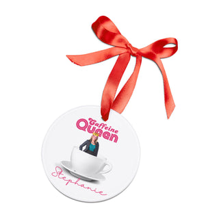 Personalized Coffee Lover Food Ornament – Double-Sided Acrylic Christmas Gift for Coworkers, Friends & Caffeine Enthusiasts | Funny Custom Coffee-Themed Holiday Decoration