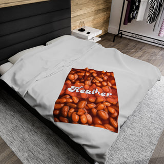Beans Lover Custom Food Blanket | Personalized Foodie Throw for Food Lovers & Funny Gift