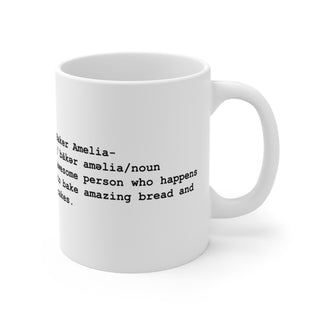 Baker Definition Custom Name Mug – Personalized Coffee Cup for Bakers & Food Lovers | Custom Baking-Themed Gift