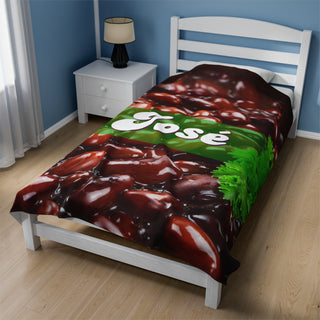 Beans Lover Custom Food Blanket with Name | Personalized Foodie Throw for Food Lovers & Funny Gift
