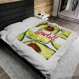 Avocado Lover Funny Custom Gifts Food Blanket with Name | Custom Best Friends Gift | Personalized Food Lovers Throw for Cozy Memories