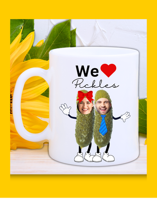 Pickles Best Friends Photo Custom Food Mug – Personalized Foodie Gift | Custom Photos & Names Coffee Cup for Food Lovers